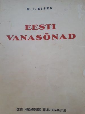 cover image of Eesti vanasõnad